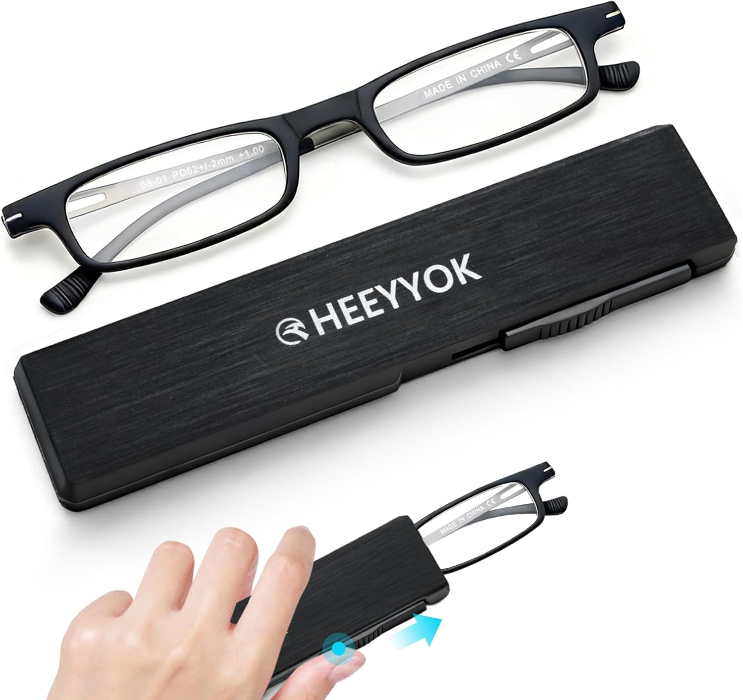HEEYYOK 2.75 Reading Glasses Men Women TR90 Ultra Thin Blue Light Blocking Readers Mens Womens Cheaters Reading glasses Compact Portable Stretchable Slim Flat