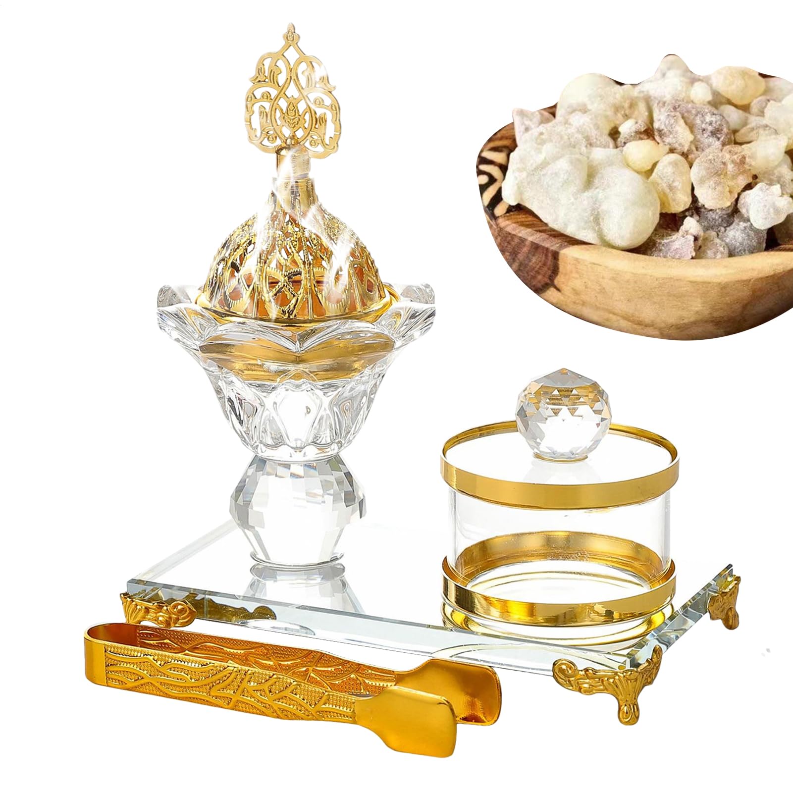 Encensoir vintage avec pince et bougeoir déco pour aromathérapie