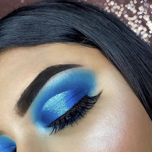 Miniatura 5 de MAEPEOR Paleta de sombra de ojos ahumada negra y gris, 9 colores, tonos fríos, mate, paleta de sombra de ojos con purpurina duradera, impermeable,