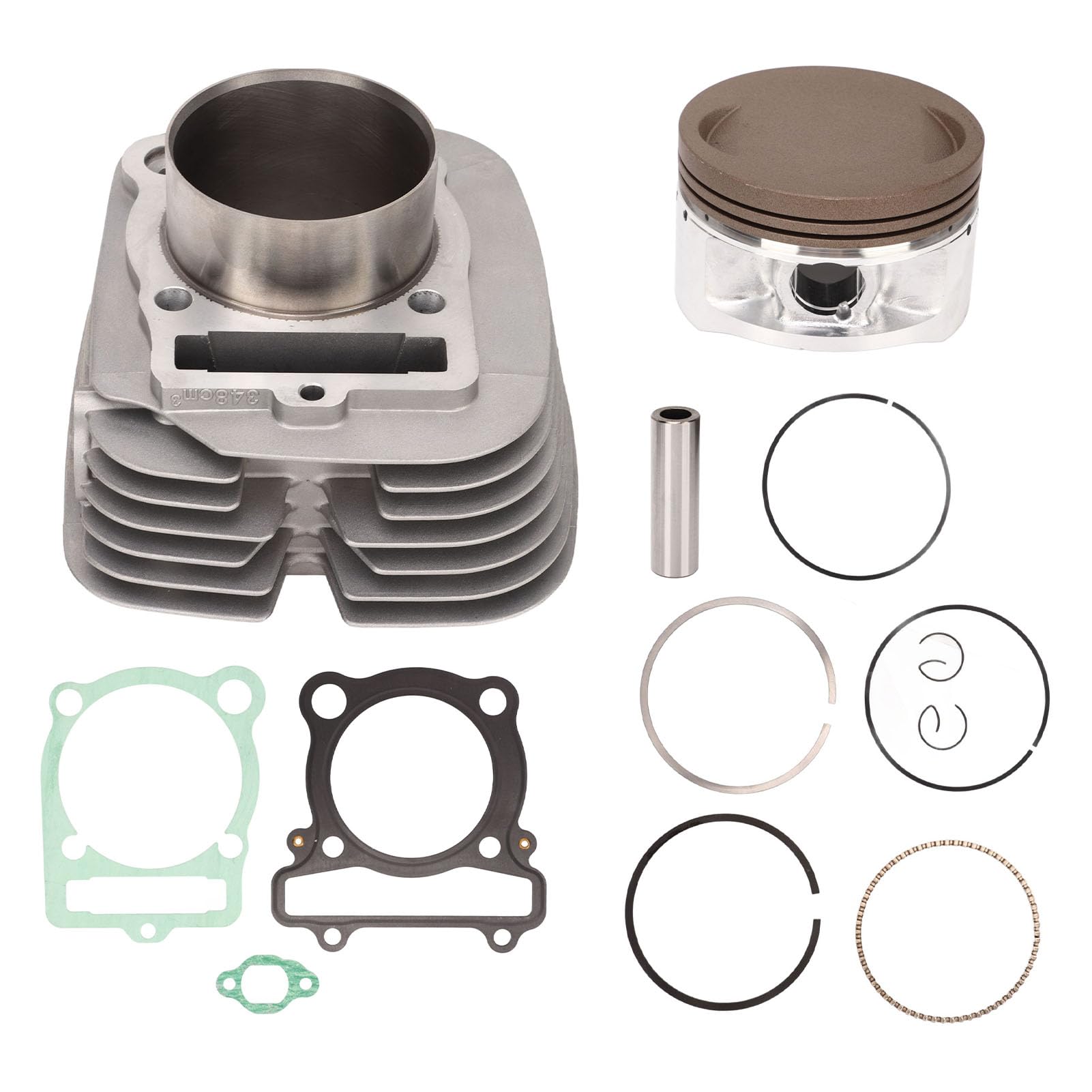 Rosvola Kit estremità Superiore Pistone Cilindro Adatto per Big Bear Wolverine 350 Grizzly 350 Lega di Alluminio Ad Alta Resistenza 13 Pezzi Sostituzione per gli Appassionati di ATV