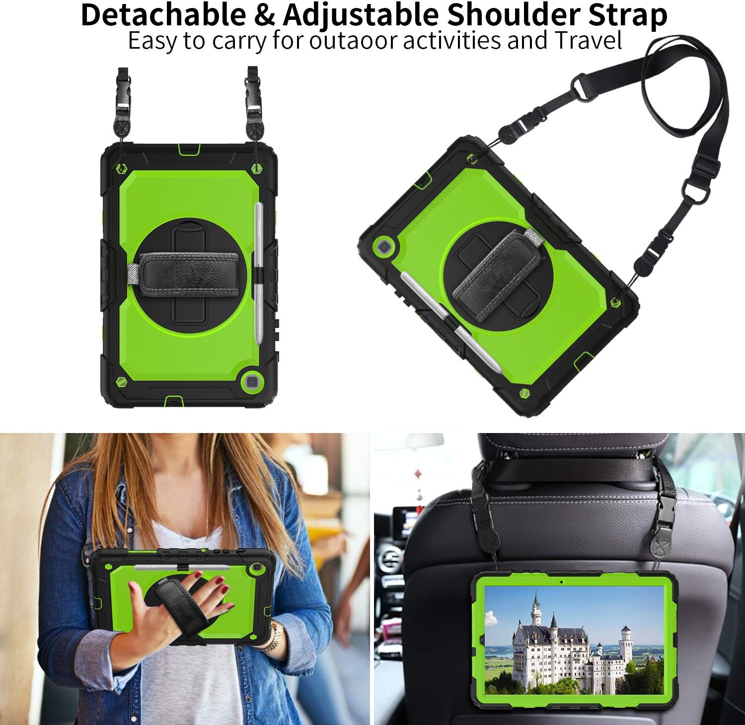 Blасk Frіdау - 70% оƒƒ Samsung Tab S6 Lite Case 2020 for Kids | Herize Galaxy Tab S6 Lite Case SM-P610/SM-P615 with Screen Protector Pen Holder | Hard Durable Rugged Protective Cover W/360 Rotating Stand Hand Strap | Green