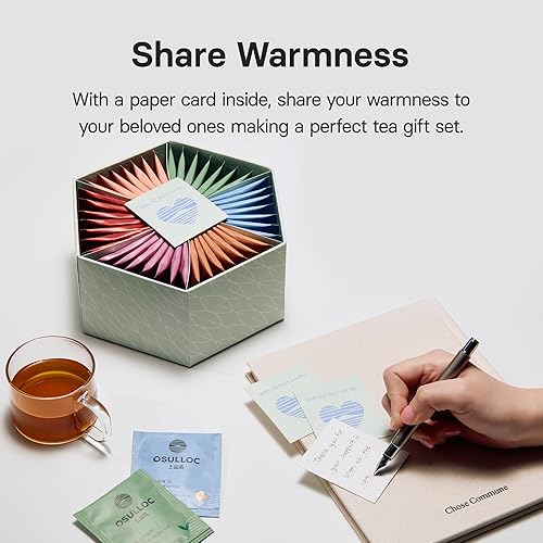 Miniatura 3 de OSULLOC Esencia de variación de té (42 unidades, 6 tipos x 7 ea), guía de regalos de Navidad, juego de regalo de té premium, tarjeta especial de