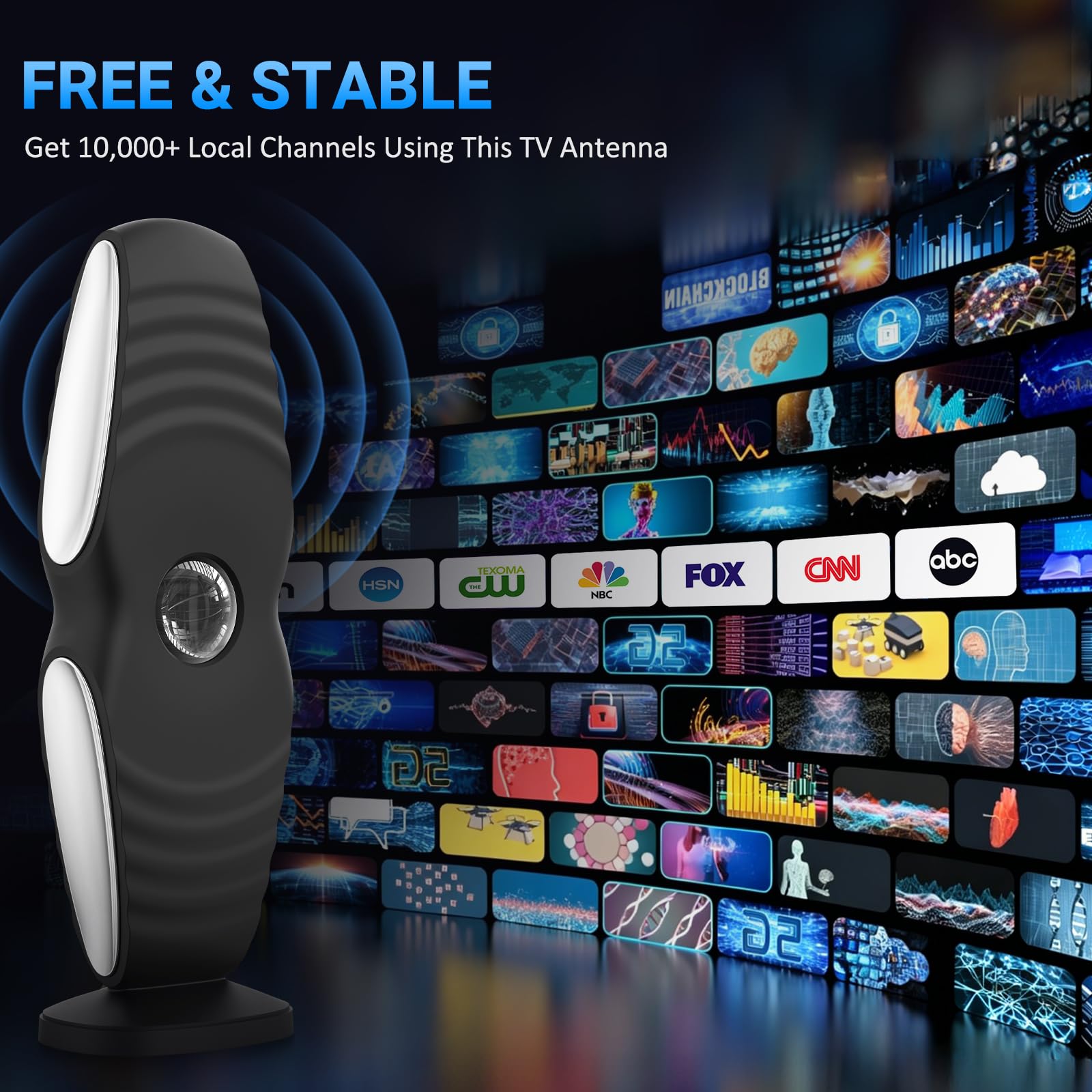 2026 Antenna TV interna per canali locali con amplificatore di segnale