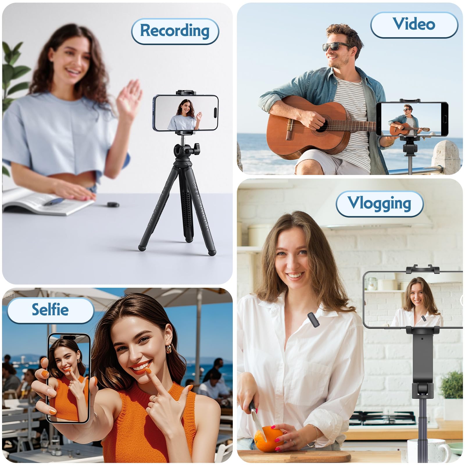 Moniteur Selfie Magnétique 1080P pour Caméra Arrière Smartphone | Écran Miroir pour iPhone et Android, Contrôle par Bouton, Batterie 3.5H, WiFi 5G, Charge Rapide Type-C Vlog