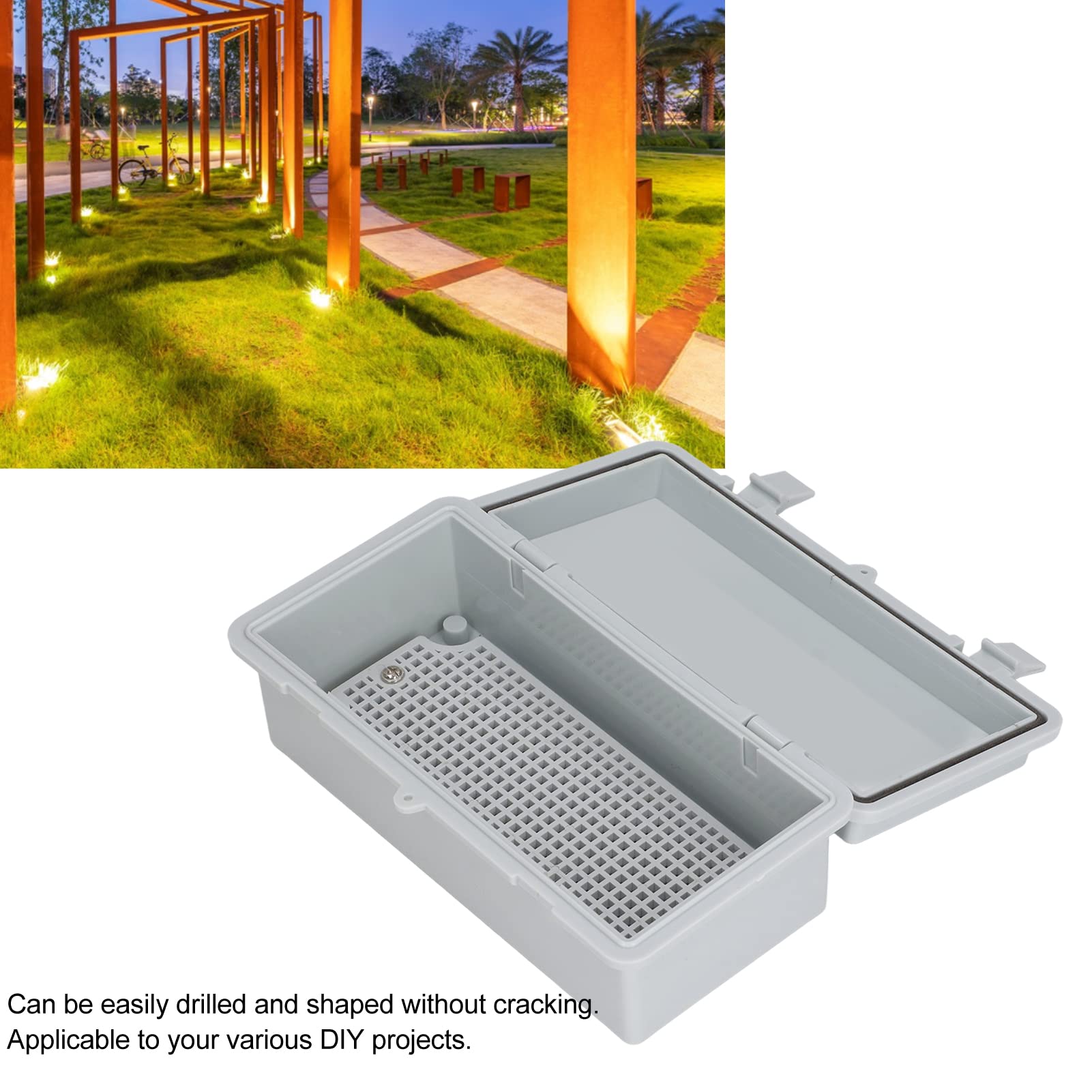 Scatola di Giunzione Resistente All'acqua 200 X 100 X 70 Mm, Custodia Elettrica per Progetti Fai Te All'aperto, Custodia di Alimentazione ABS IP67 con Resistenza Agli Urti e