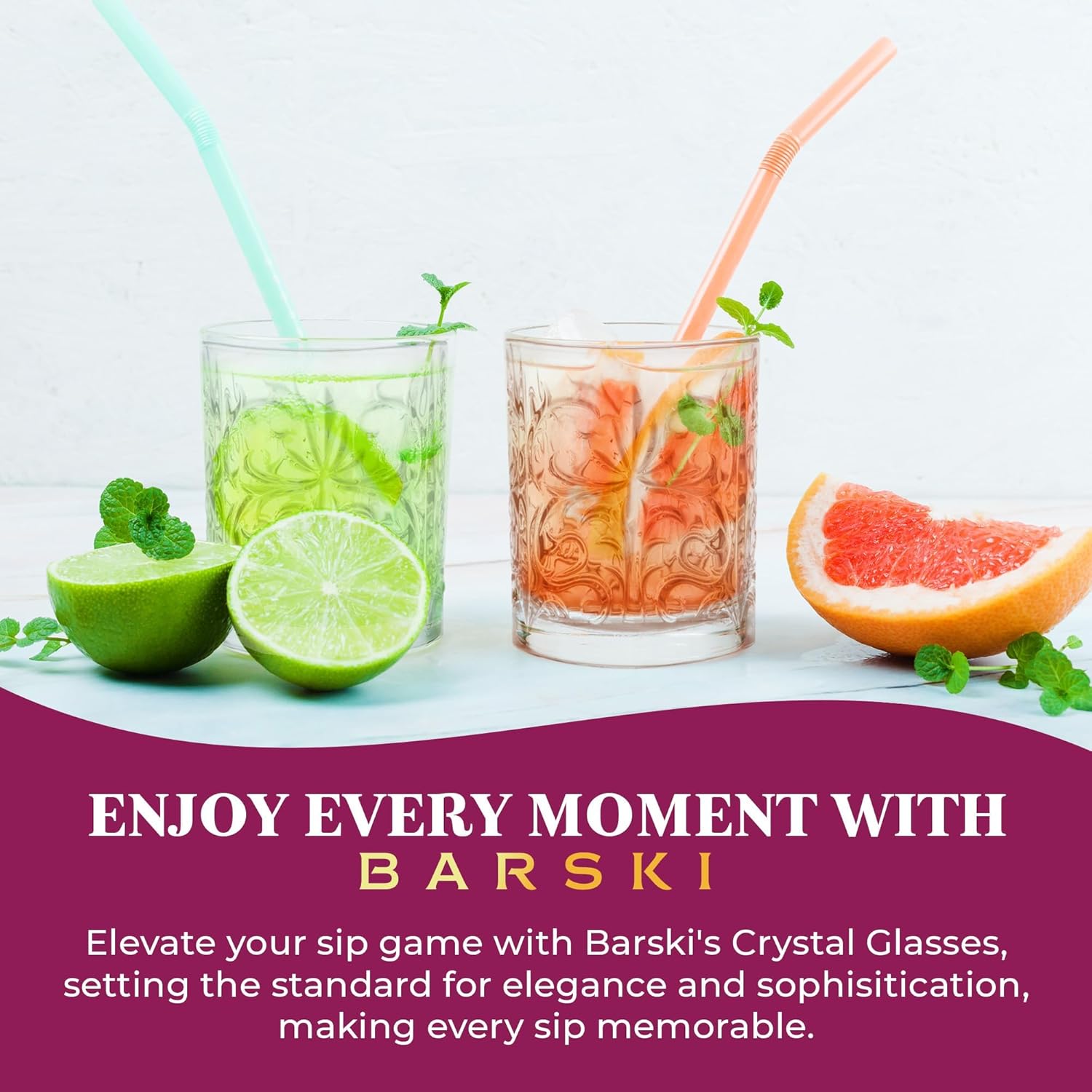 Barski Whiskey Glasses - Double Old Fashioned Rocks Glass - Set of 2 Lowball Tumbler - DOF Crystal Glass Tumblers - For Scotch - Bourbon - Water - Beverage - Drinking Glasses - 12 oz - Made in Europe - Image 7