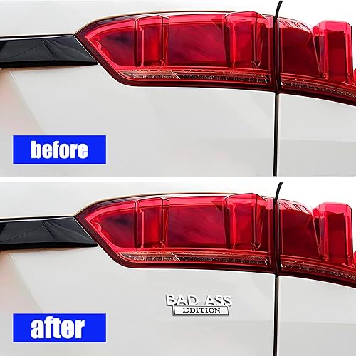 Miniatura 6 de 1 insignia de la edición Bad Ass para automóvil, 3.9 x 1.3 pulgadas, 3D antioxidante, divertida calcomanía para el cuerpo, calcomanía para el