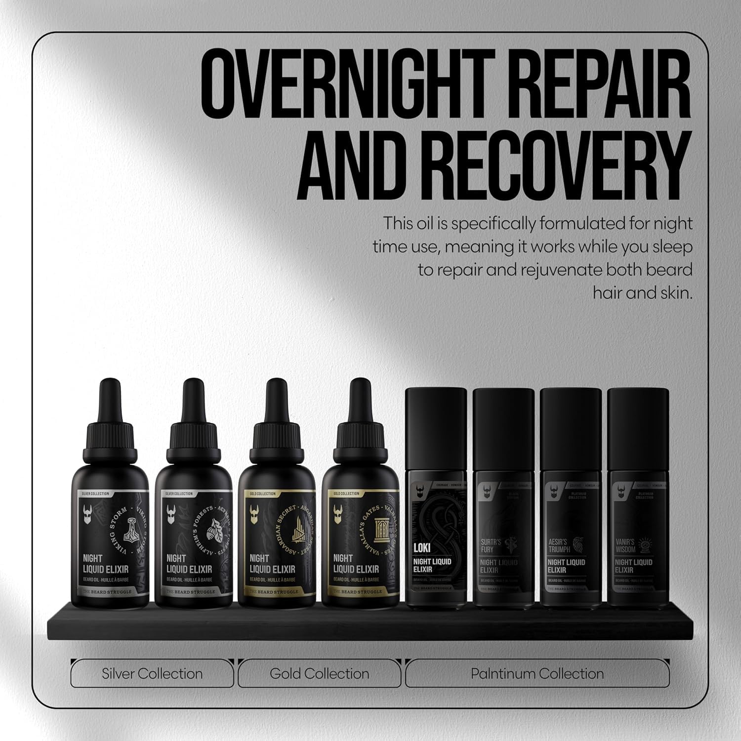 The Beard Struggle - Beard Oil for Men - Natural Blend for Softens, Moisturizing, & Healthier Beard Growth - Viking Storm Night Liquid Silver Elixir - Vegan-Friendly Beard Growth Oil (1 Fl oz) - Image 6