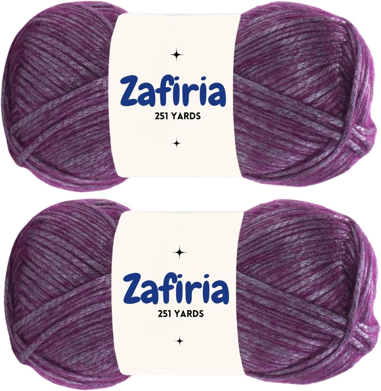 Pack 2 502 Yards Crochet Knitting Metallic Sheen Soft Worsted 3 Baby Chunky Plush Acrylic 2 x 100gr Cotton Nylon Blend for Crochet Knitting Silver Glitter DIY Sweater Scarf Hat Wool (283)