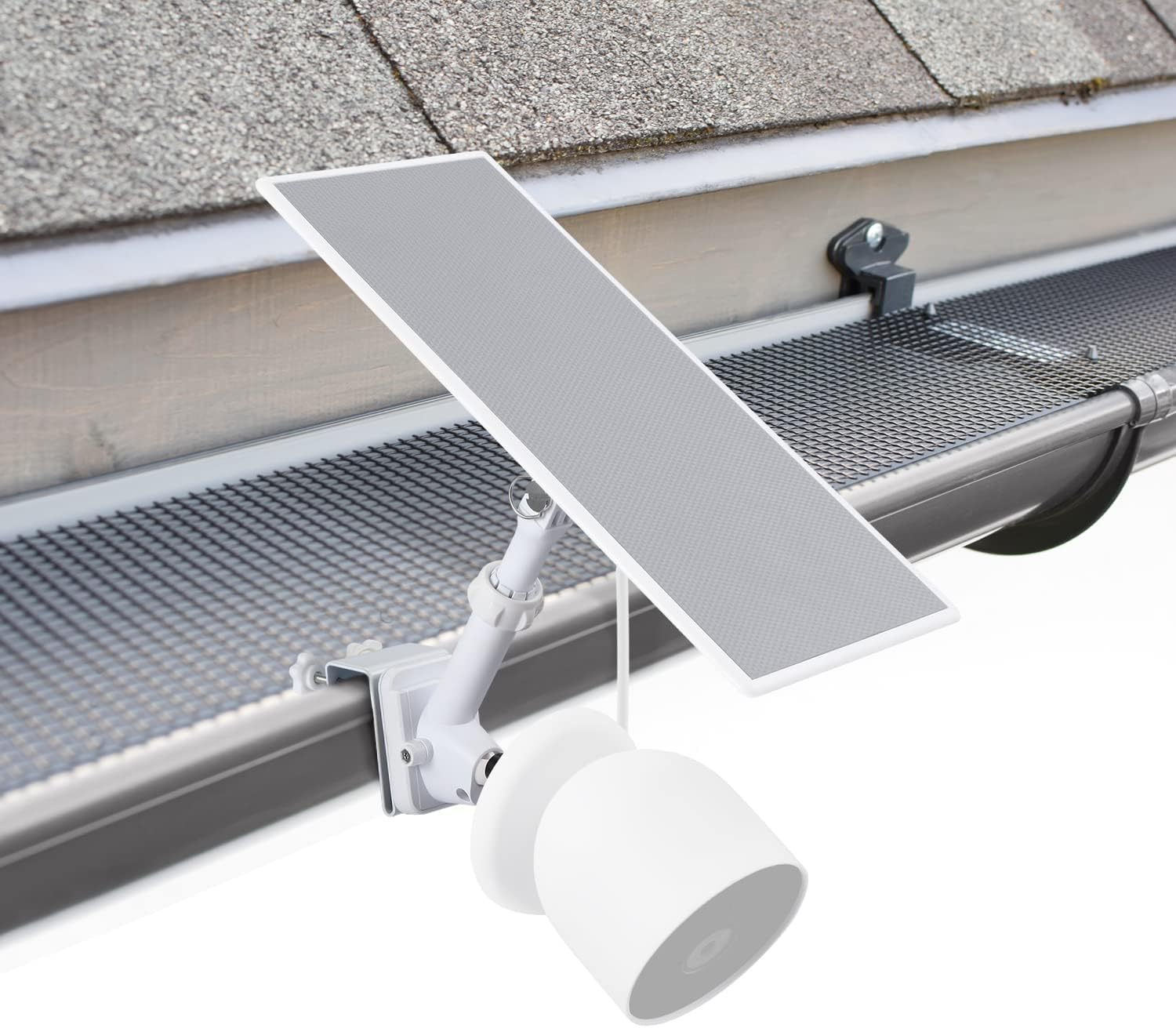 Wasserstein Gutter Mount for Google Nest Cam (Battery) & Solar Panel (Camera & Solar Panel NOT Included)