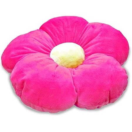 Butterfly Craze Hot Pink Flower Floor Pillow Seating Cushion - Cute Room Decor for Girls, Teens, Tweens & Toddlers - Flower Pillow for Reading and Lounging Comfy Pillow for Kids - Large 35" Diameter