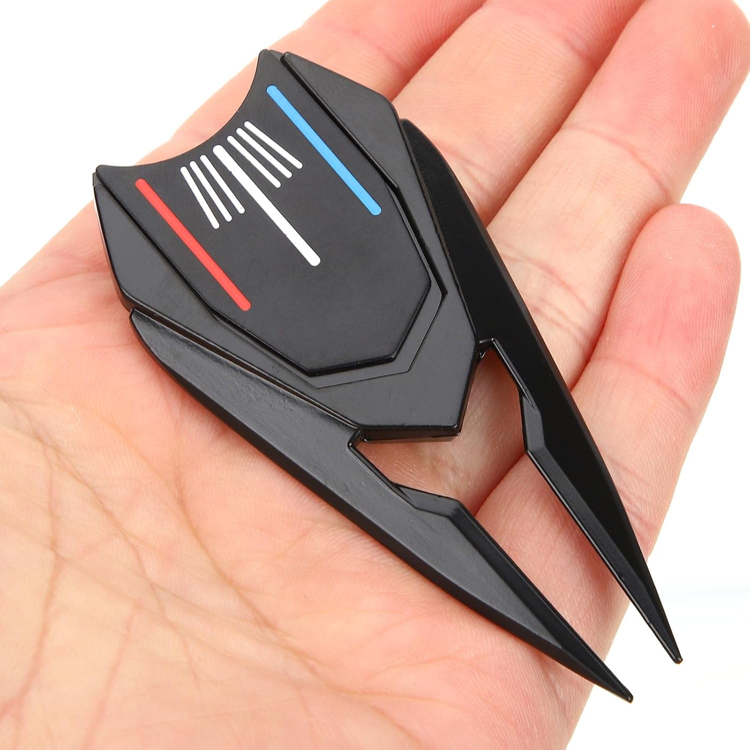 Black Zinc Alloy Golf Divot Tool with Compact Ball Marker Clip image 4