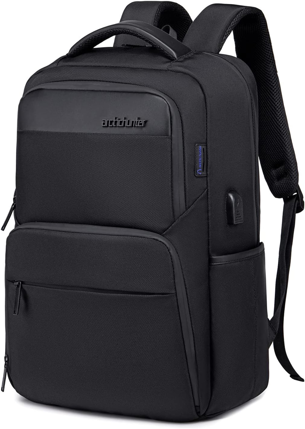 Arctic Hunter Backpack for Men Women 28L Medium Formal Business 15.6" Laptop Bag with Shockproof Pocket USB Port for Office Weekend Travel College Water Resistant,Black