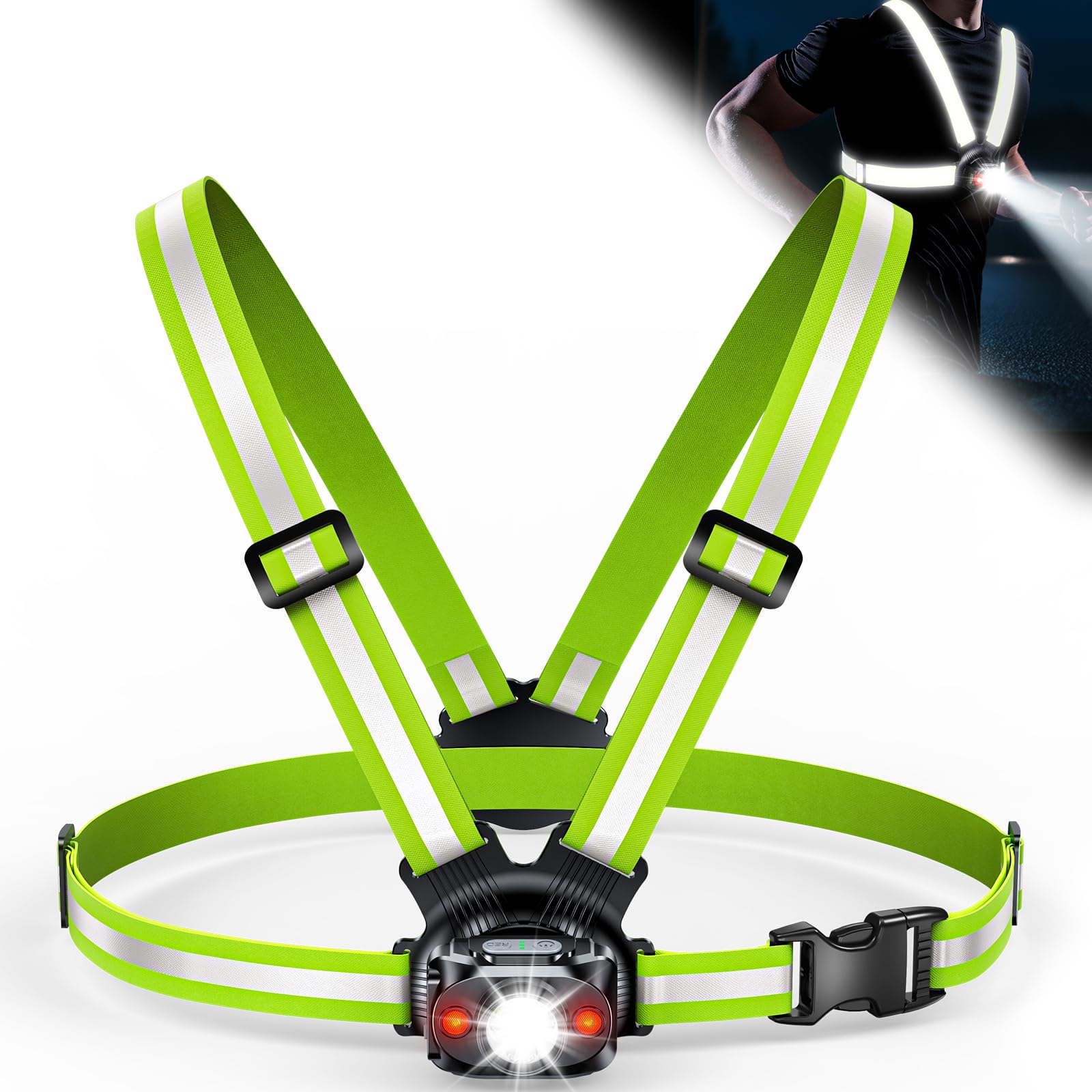 ライト・ランタン play you ISEYOU Running Lights for Runners, 500 Lumens 45° Adjustable