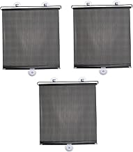 Luxshiny 3 Conjuntos De Persianas De Rolo Blackout Persianas Para Casa Cortinas De Bloqueio De Sol Portátil Persianas De Ventosa Cortina De Sol De Carro Persianas De Blackout Cortina