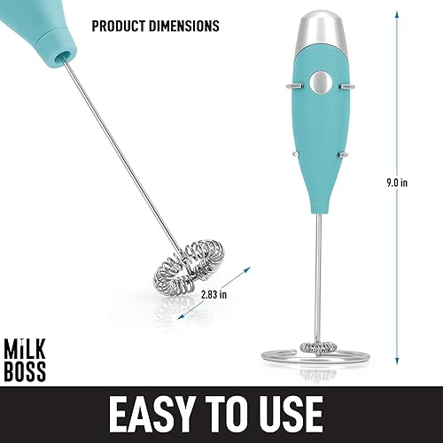 Miniatura 8 de Milk Boss Batidor Matcha  Agitador eléctrico de mano  Varita espumadora y mezclador de bebidas  Batidor para té verde  Licuadora de acero inoxidable
