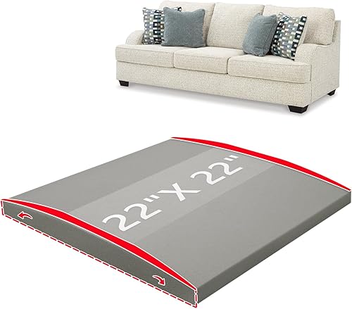 Miniatura 9 de HAVARGO Soporte para cojín de sofá para asiento hundido 20X20X2 pulgadas de espuma de mayor densidad debajo del cojín del sofá con tela de malla