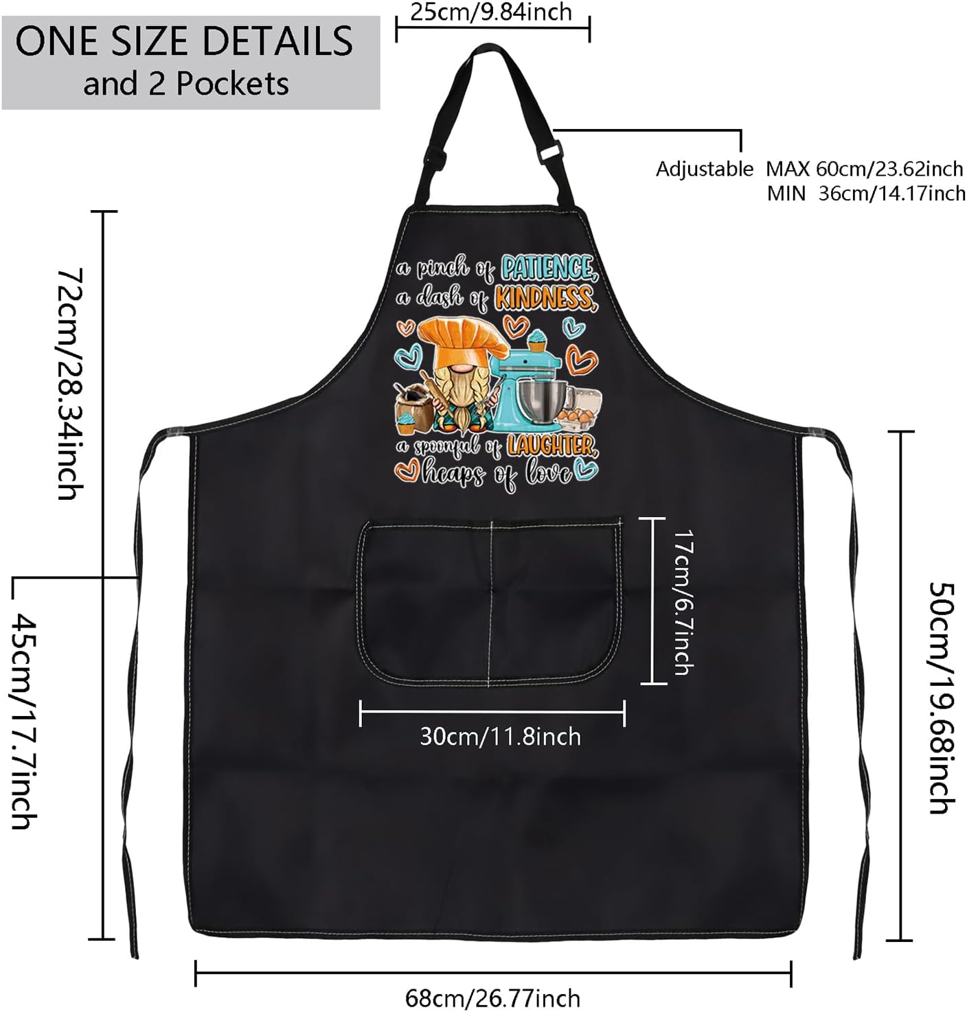 MBMSO Baking Aprons for Women Baking Gifts for Bakers Bakery Apron Home Kitchen Apron for Cooking Grilling Pastry Chef Gifts - Image 2