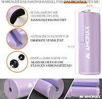AMONAX Extra Vastag Hip Thrust Rúdpárna - 40 cm-es Edzőtermi Súlyzórúd Védőpárna Edzéshez, 200 kg Teherbírású Fitness Kiegészítő Férfiaknak  3
