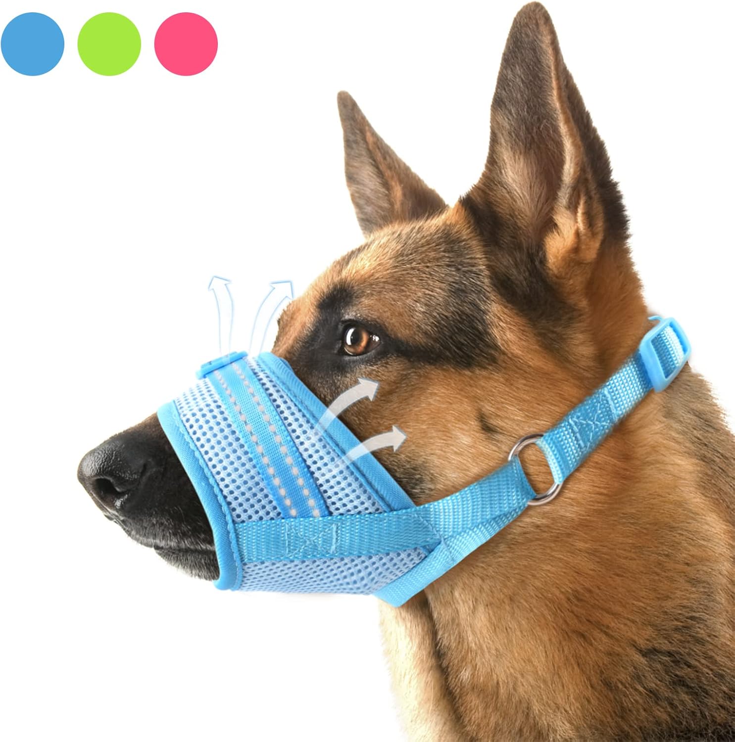Buy Dog Muzzle, Nylon Soft Dog Muzzle for Large Dogs, Breathable Mesh