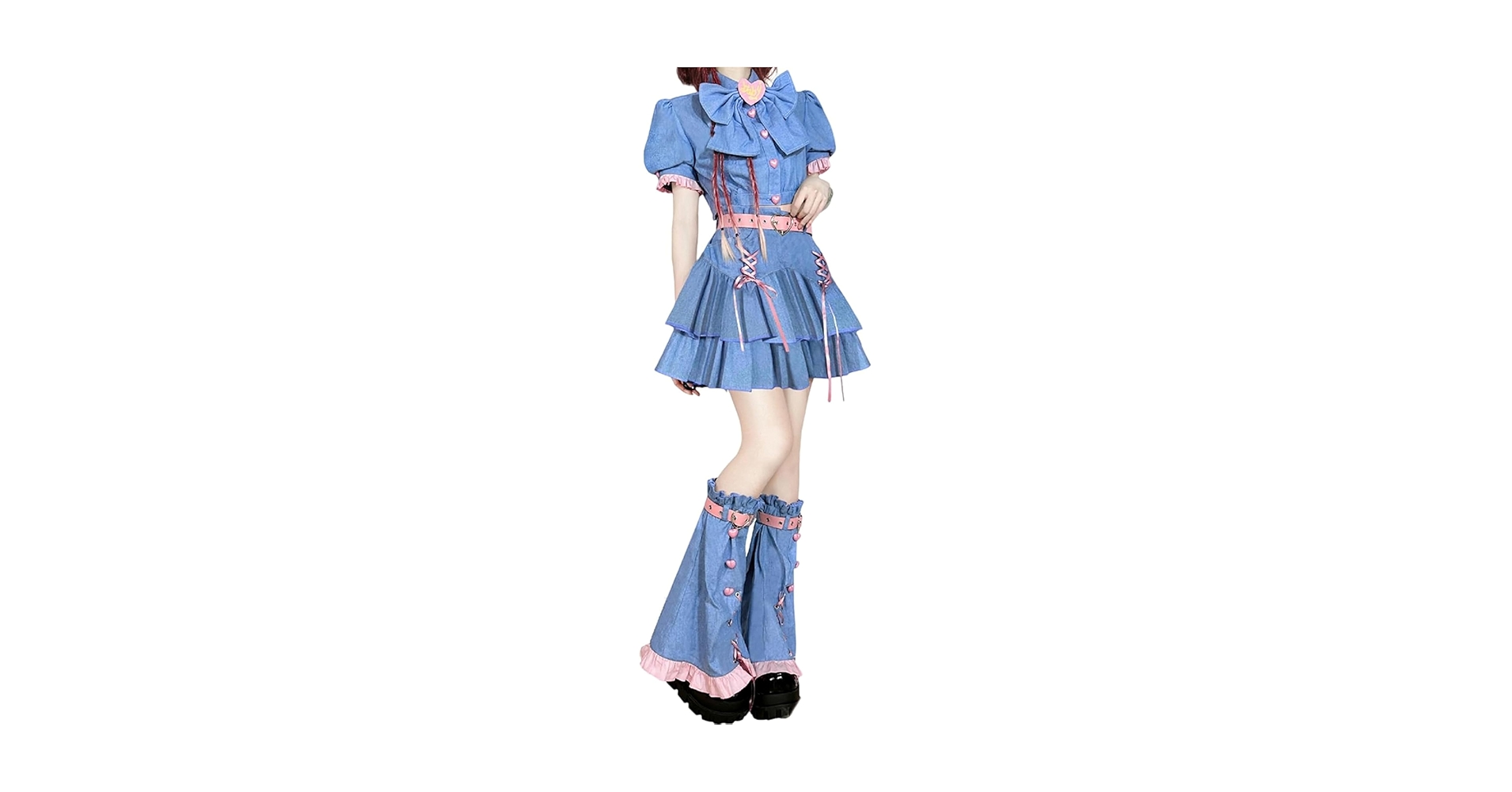 魔法少女 ロリータ デニムセットアップ SEASONZ アイドル系 デニム セットアップ コンカフェ ライブ衣装