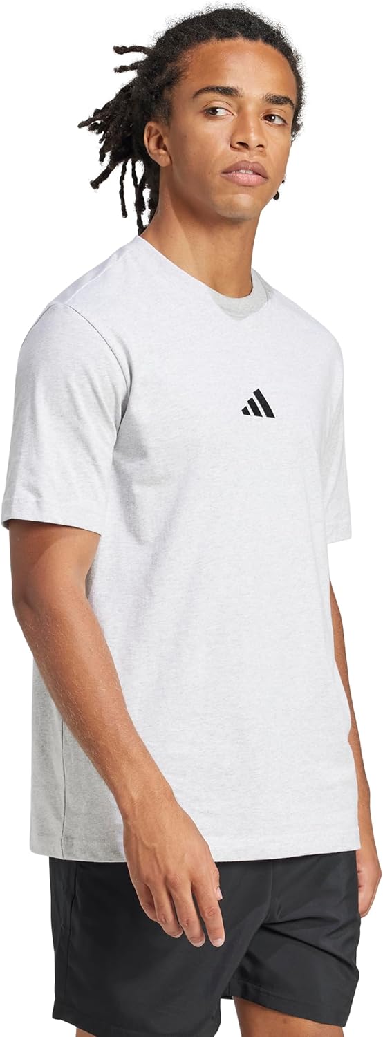 Adidas Mens Essentials Small Logo Single Jersey T-Shirt - Image 3