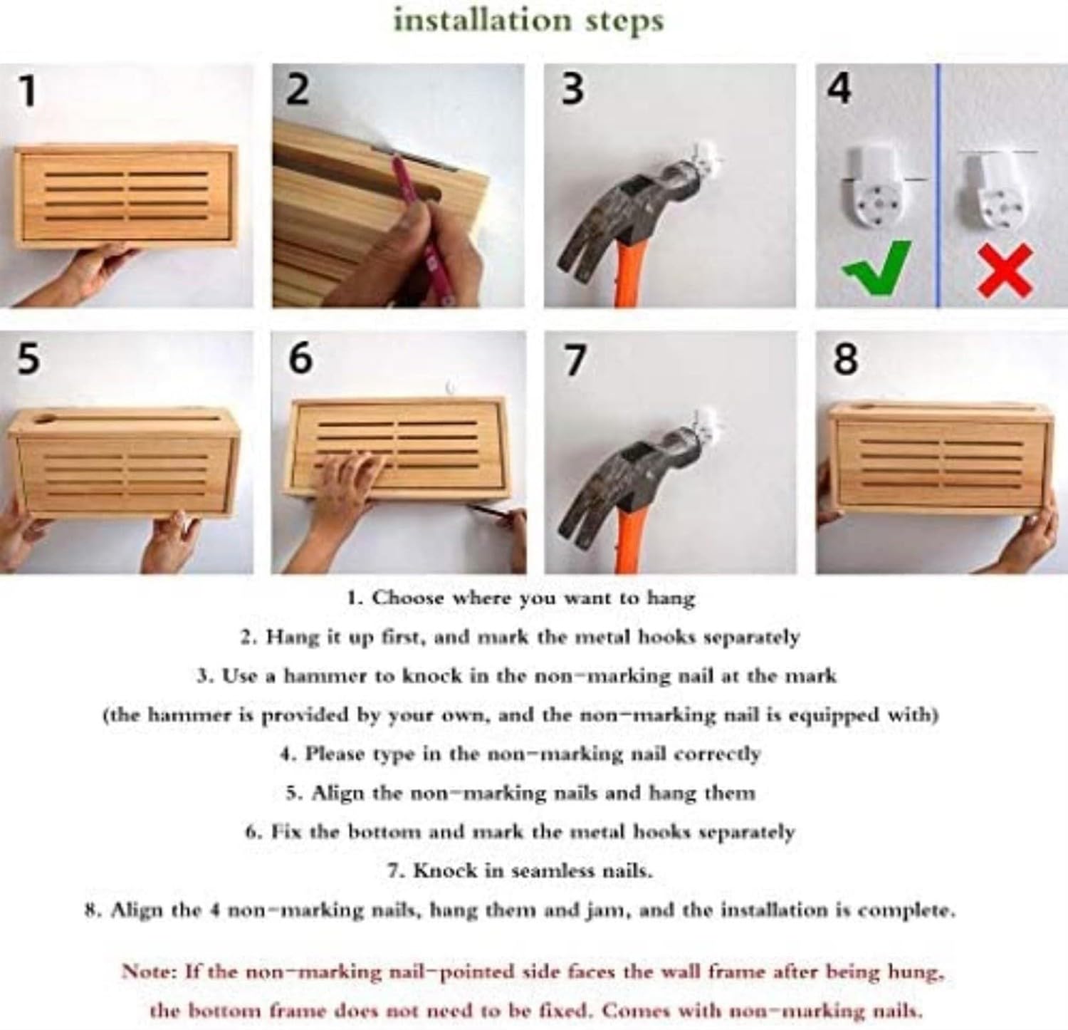 Slish Support mural en bois pour routeur Wifi et câble nizer – Support modem Slish pour routeurs de fils et décodeurs TV – Design peu encombrant