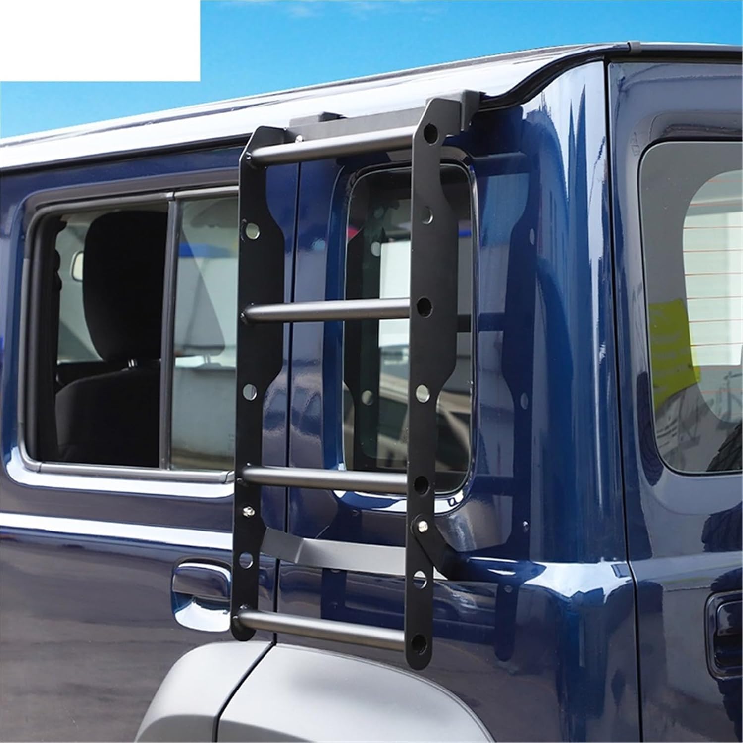 Car Rear Window Left Side Ladder Expansion Climbing Protective Frames Compatible with Suzuki Jimny 2019 Up