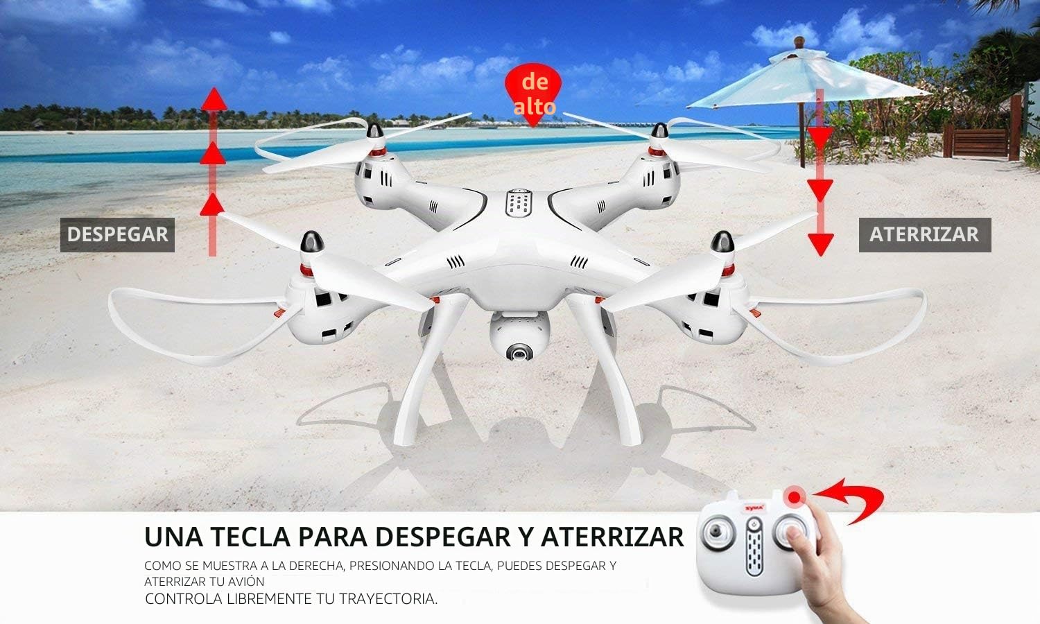 Syma X8 Pro - GPS RC Drone con cámara HD de 720P WiFi FPV Tiempo en Vivo 2.4 GHz 4CH Control Remoto Quadcopter
