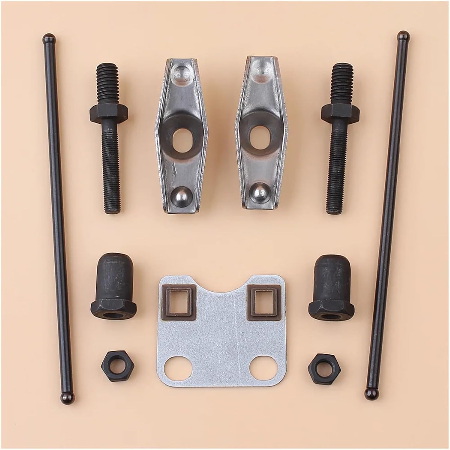 Rocker Arm Stud Push Rod Guide Plate Set for GX160 GX200 168F 5.5HP 6.5HP Engine Motor Generator