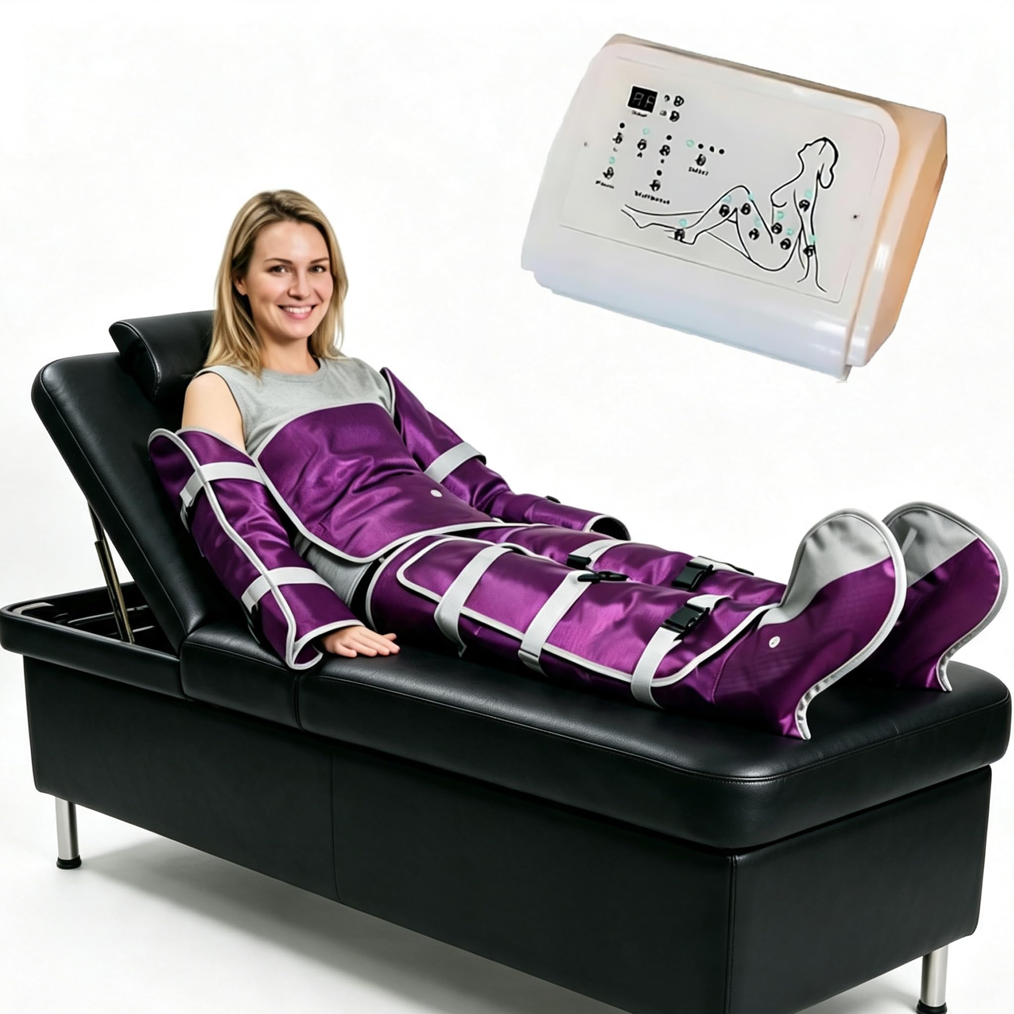 Lymphdrainage Gerät Do Nóg i Całego Ciała | Elektryczny Masaż Kompresyjny Z Regulowanym Ciśnieniem Dla Wygody W Domu