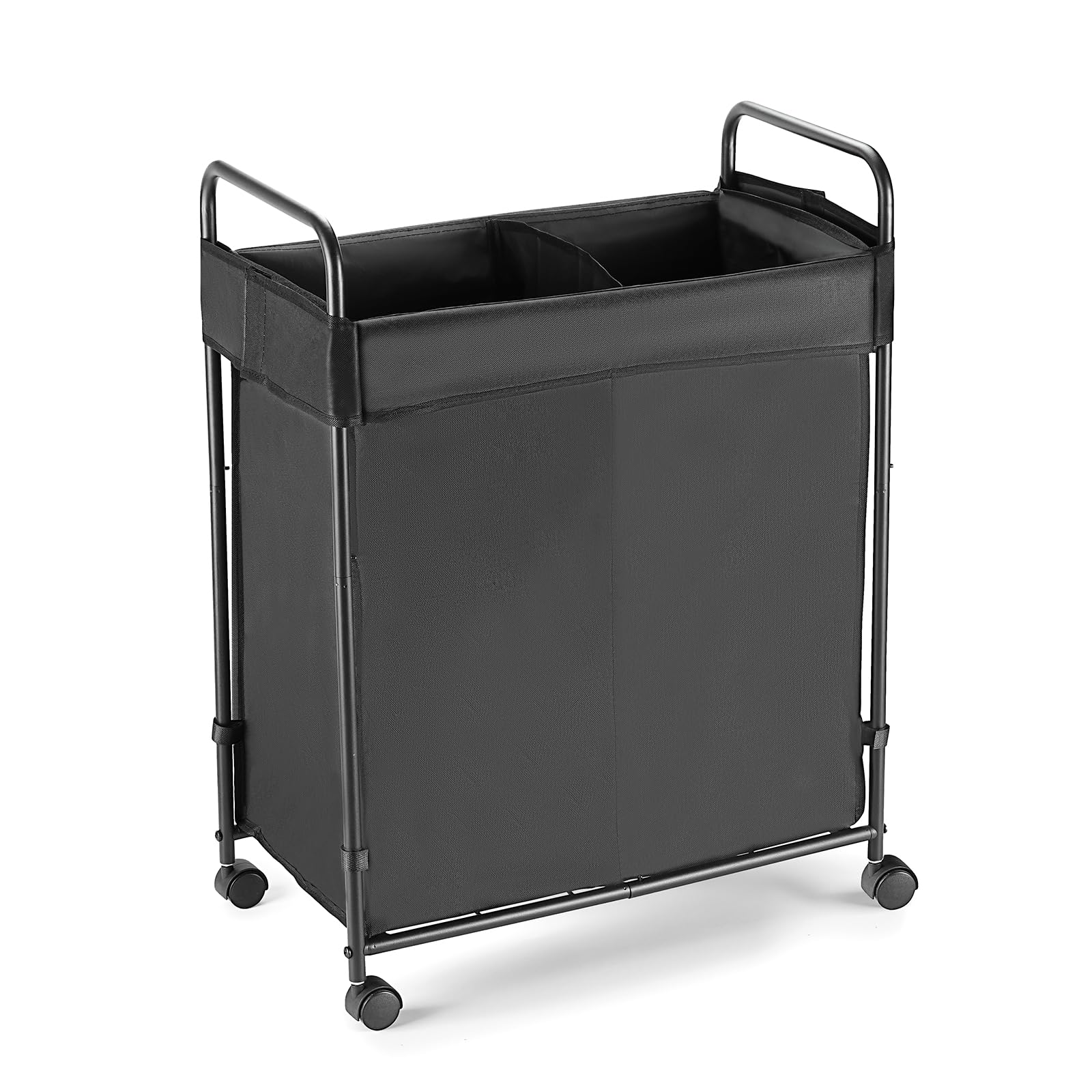 100L Laundry Hamper with Wheels, Rolling Laundry Sorter Cart with Metal Frame and Removable Liner, Dirty Clothes Hampers for Bedroom, Laundry Room, Bathroom