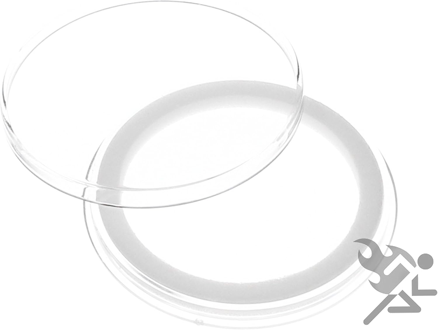 (25) Air-tite 39mm White Ring Coin Holder Capsules for 1oz Silver & Copper Rounds Casino Chips