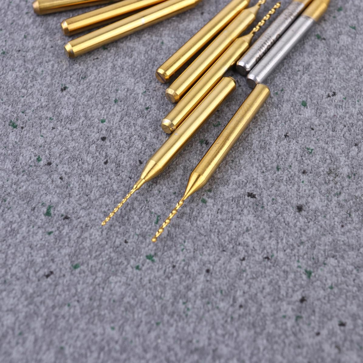 10pcs Titanium Coated PCB Drill Bits for CNC Engraving Cutting