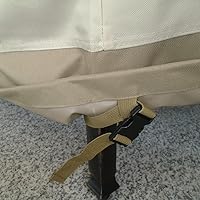 Vista 5 de Funda impermeable para muebles de exterior para sofá de 3 plazas, protección para todo tipo de clima, funda impermeable para sofá grande para patio