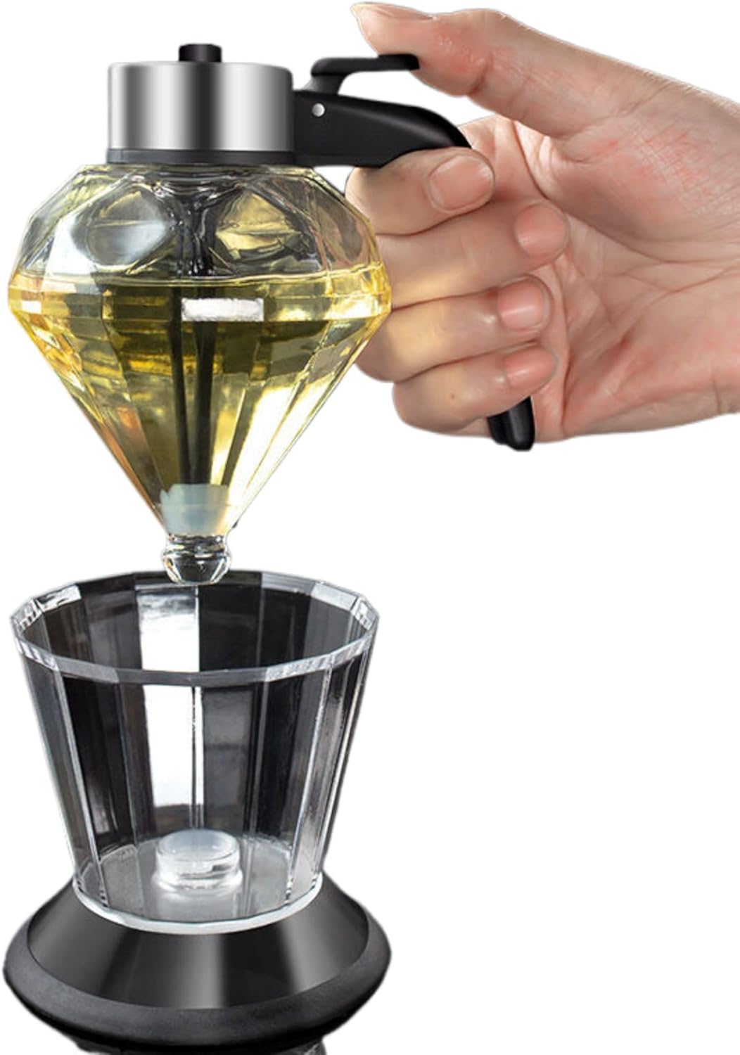 Kitchen Ceramic Cookware Sets, 防尘钻石油壶 玻璃蜂蜜罐 密封透明滴油瓶酱油醋调味罐 KCookware Accessories - 1765