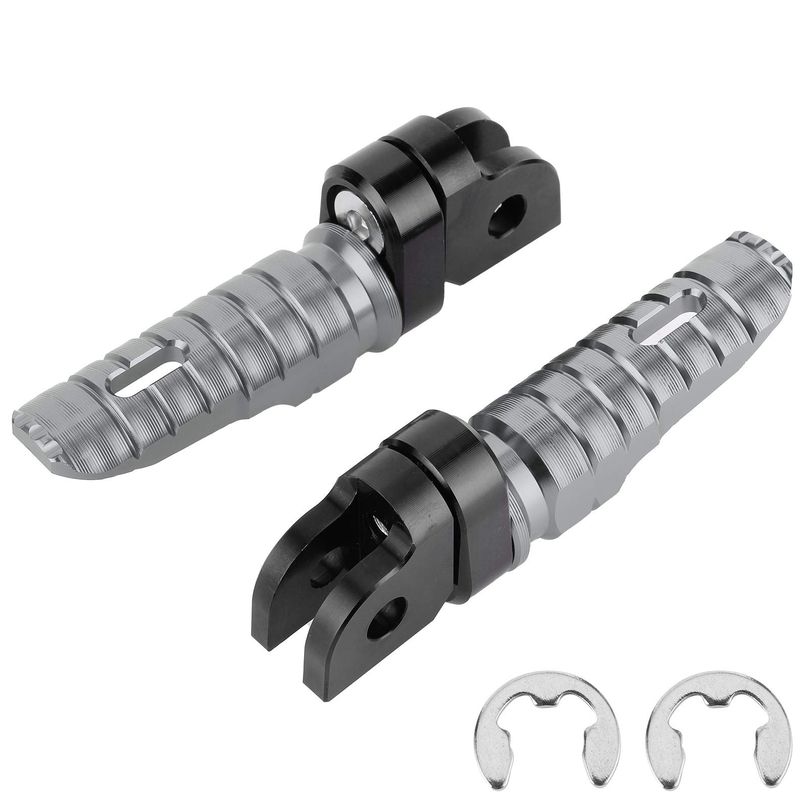 Coppia pedane anteriori per moto Yctze Anteriore sinistro destro adatto per MT ‑ 03 MT ‑ 25 MT ‑ 07 MT ‑ 09 R3 XJ6(Titanio)