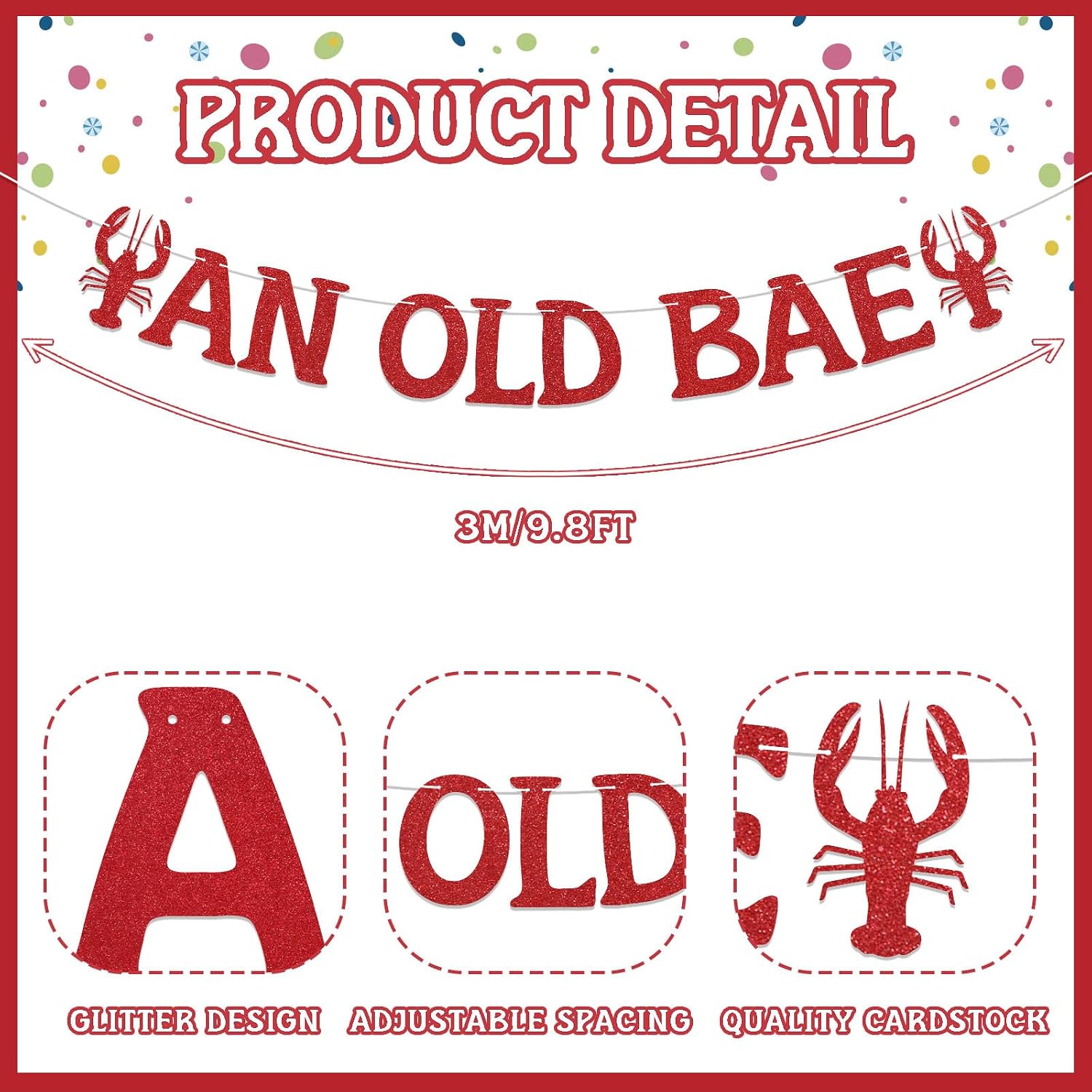 An Old Bae Banner: NOLA Lobster Seafood Boil New England Coastal Bachelorette Party Decor,Seafood Boil Birthday Decor, Old Bae Party image 3