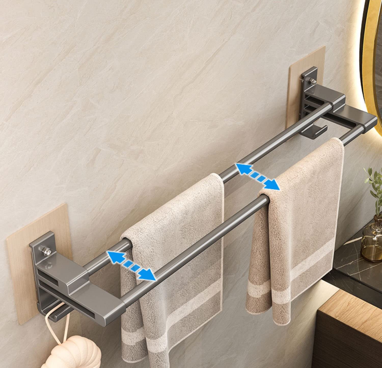 Toallero Toallero De Acero Inoxidable 304 O Montado En La Pared, Soportes De Baño Varilla para Baños Cocina Paños para Platos Perchero Estante Acero Inoxidable 304 (Color: B, Tamaño: 40 Cm)