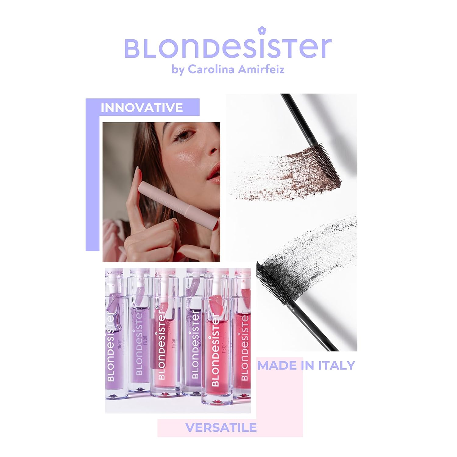 2-in-1 Sweet Gloss Tinted Lip Oil - Lip Oil for Women - Hydrating, Non-Sticky Formula with Light Color - 02 Pink Chocolate - 0.084 oz - Image 3