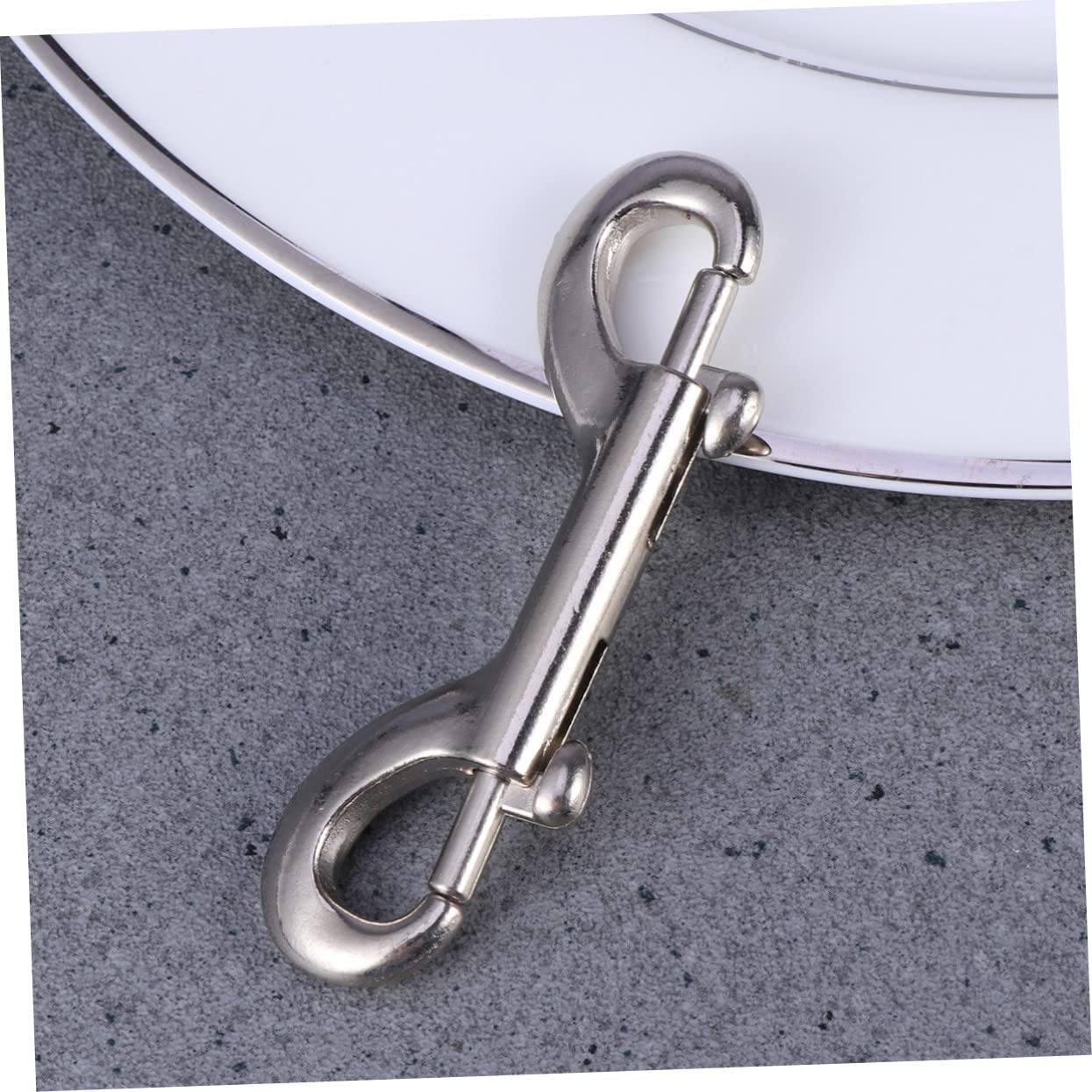 Zinc Alloy Clips Mousqueton Double Boulon ， 15 pièces Bouton-Pression Double extrémité en Acier Inoxydable