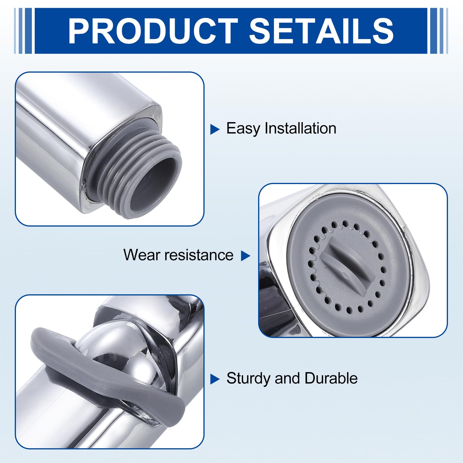 uxcell Bidet Sprayer Pressurized Handheld Bidet Sprayer for Toilet Jet Spray Bidet Attachment Bidet Toilet Sprayer Head for — view 3