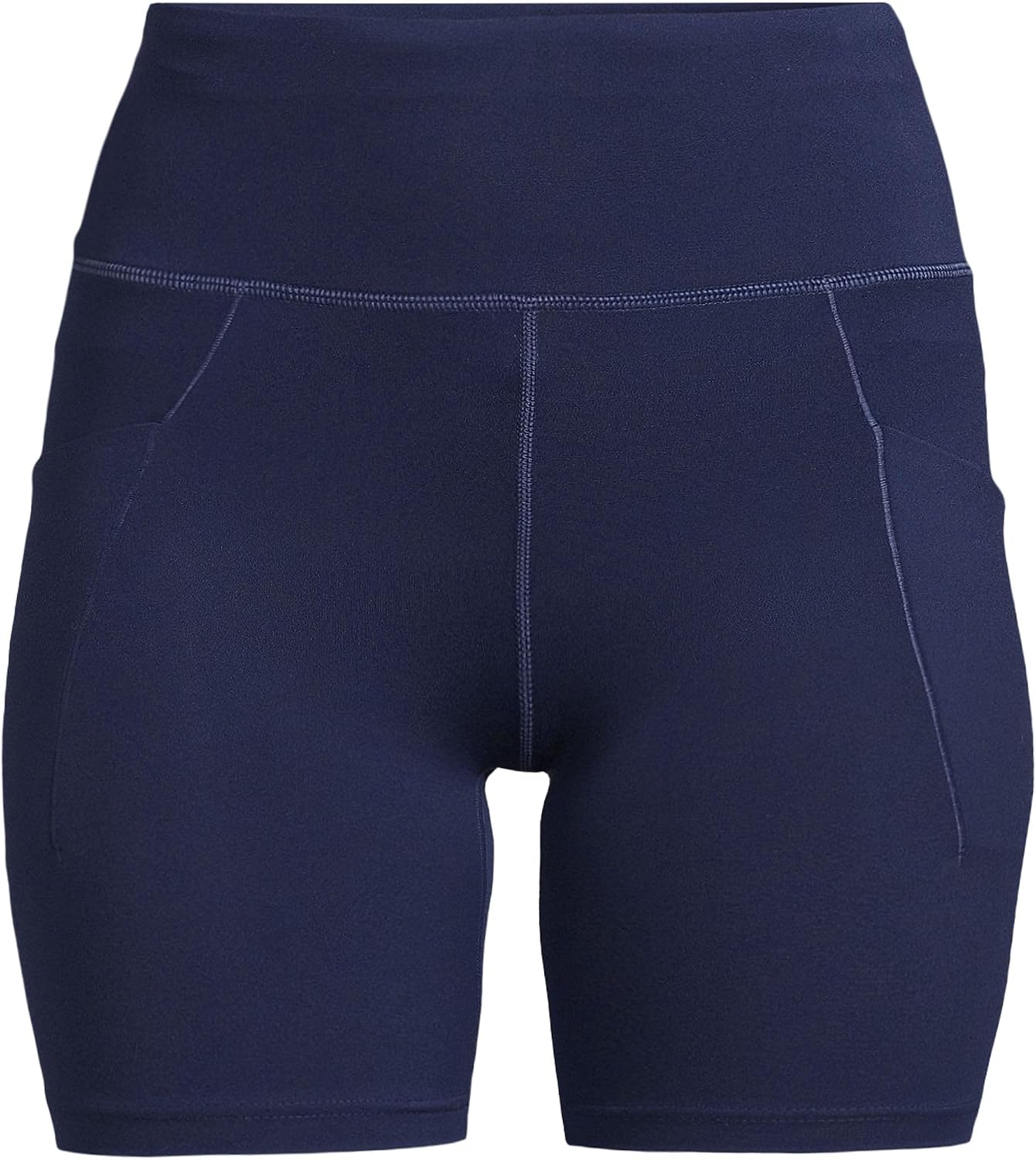 Lands' End Women's Active High Impact 7" Pocket Bike Shorts
