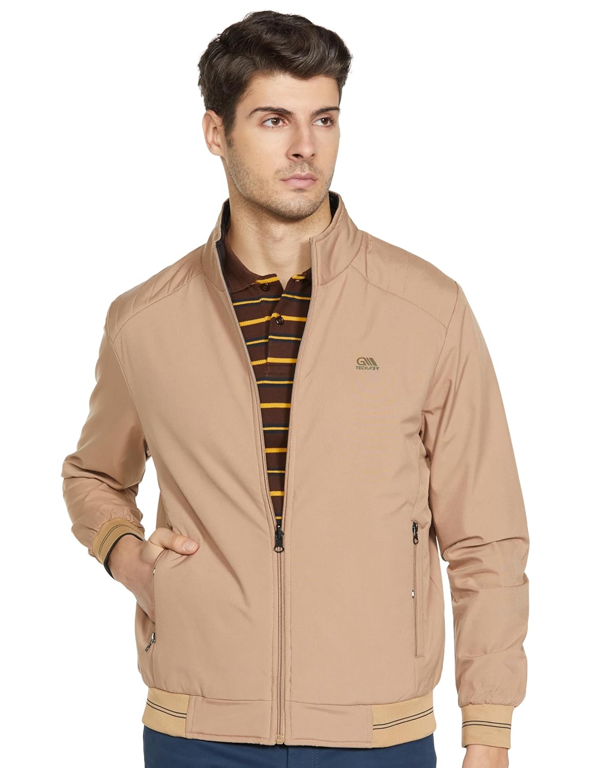 Qube by Fort Collins Reversible Lightweight Jacket for Men – Stylish Dual-Tone Casual Jacket for Layering in Winter