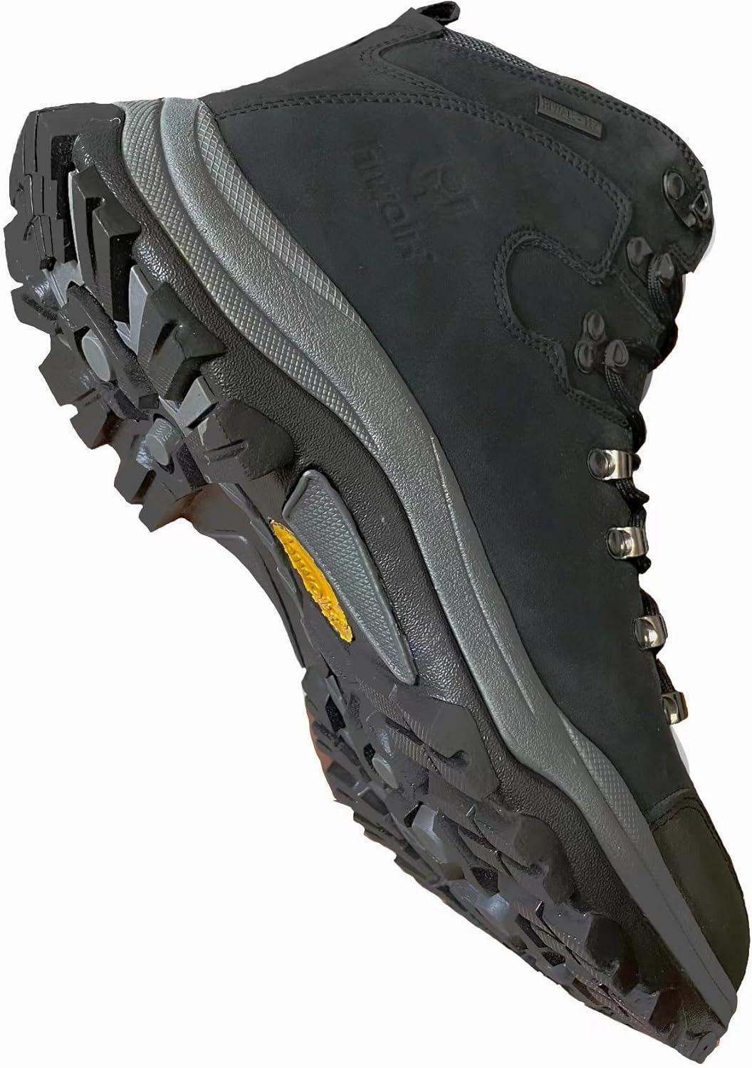 Vista 2 de hiwalk men's waterproof hiking boots mid ankle leather outdoor trekking mountain boots