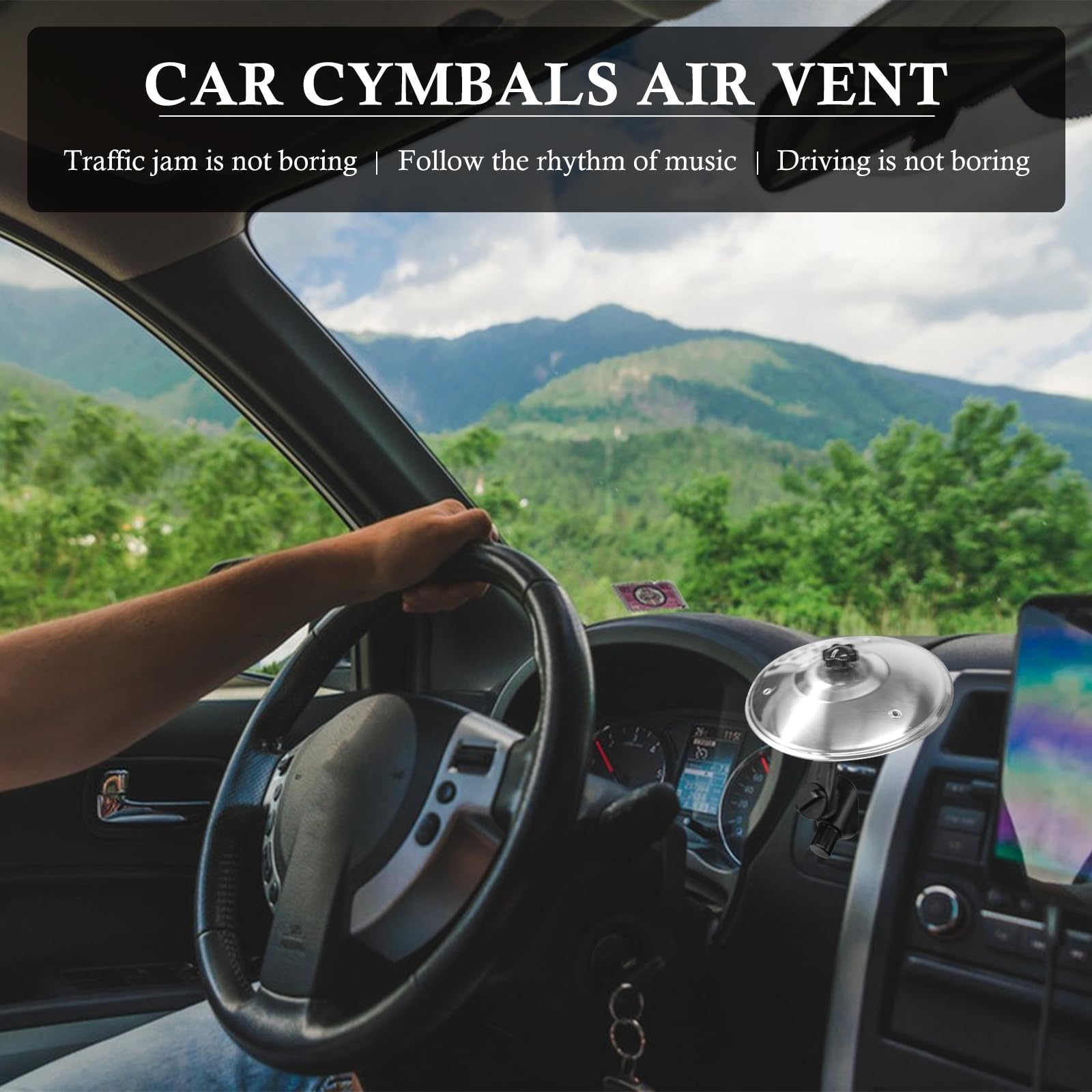 auto Divertente Mini Batteria per Bacino Auto Tamburo Car Cymbals Amanti della musica