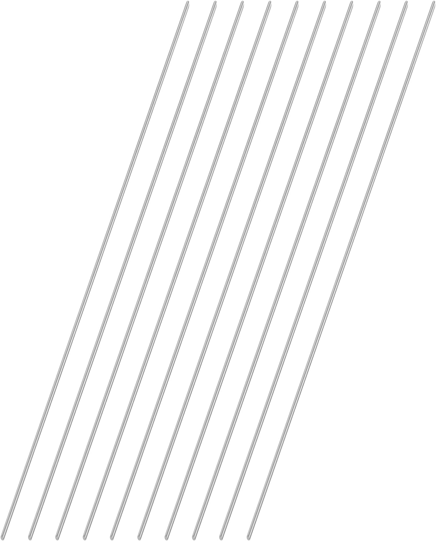 1mm x 300mm 304 Stainless Steel Round Rod, Metal Solid Shaft Rods Lathe Bar Stock for DIY Crafts Model Car Helicopter Airplane 10pcs