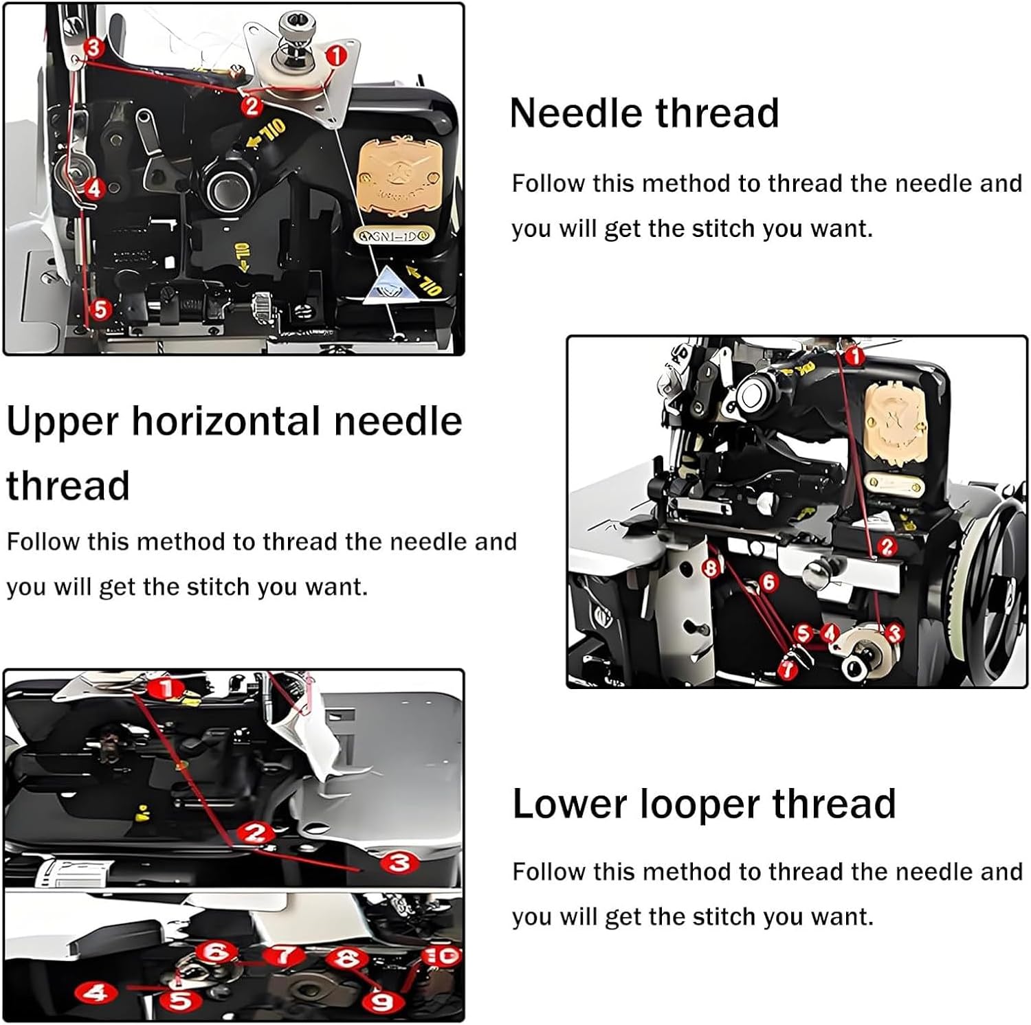 250W Sergers & Overlock Machines, High-Performance Three-Thread Overlock/Serger Machine, Heavy-Duty Cast Iron Frame, 3000 SPM, Auto Fabric Trimming, Adjustable Stitch Length & Width Green