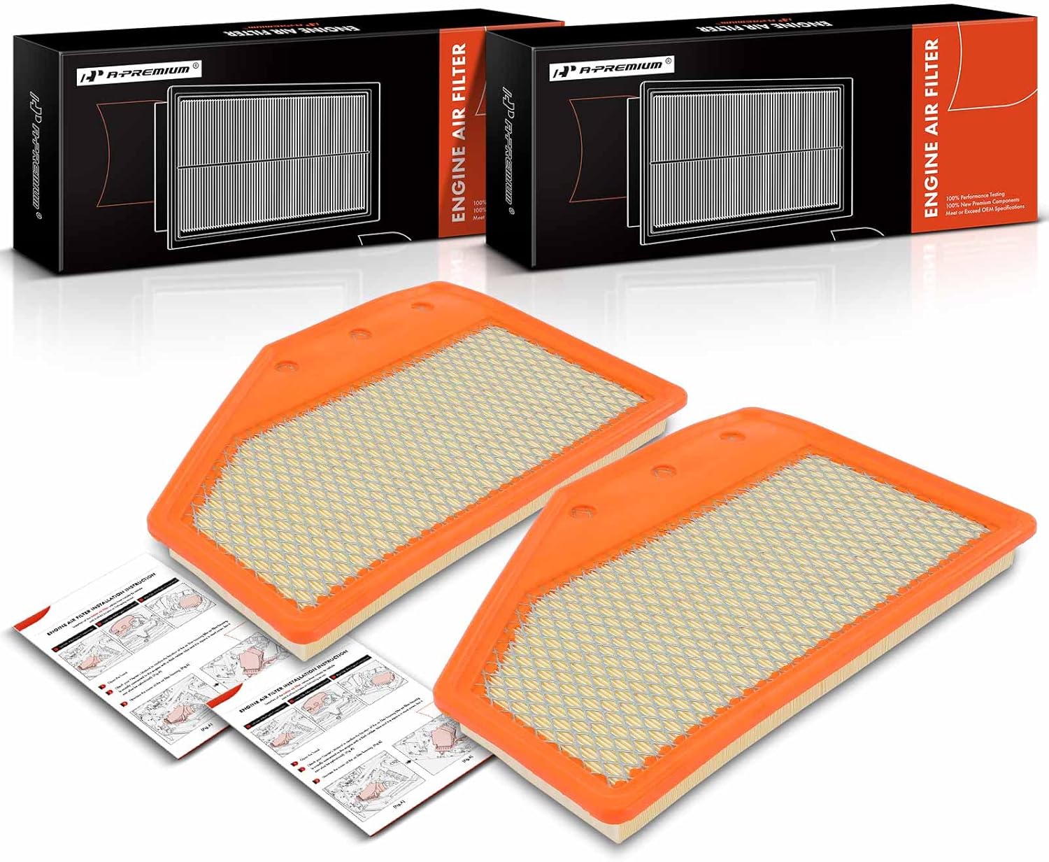 APremium 2PC Engine Air Filter Compatible with Chevrolet