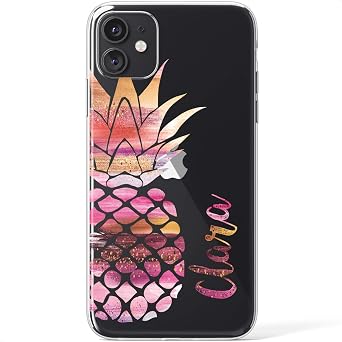 Mertak Case Compatible with iPhone 17 Air 16e 15 14 Plus 13 Pro Max 12 Mini 11 SE Xr X Design Abstract Cover Slim Silicone Custom Painted Personalized Clear TPU Pineapple Protective Lightweight